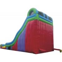 Pogo 24' Retro Commercial Inflatable Double Lane Water Slide with Blower Kids Bouncy Jumper   